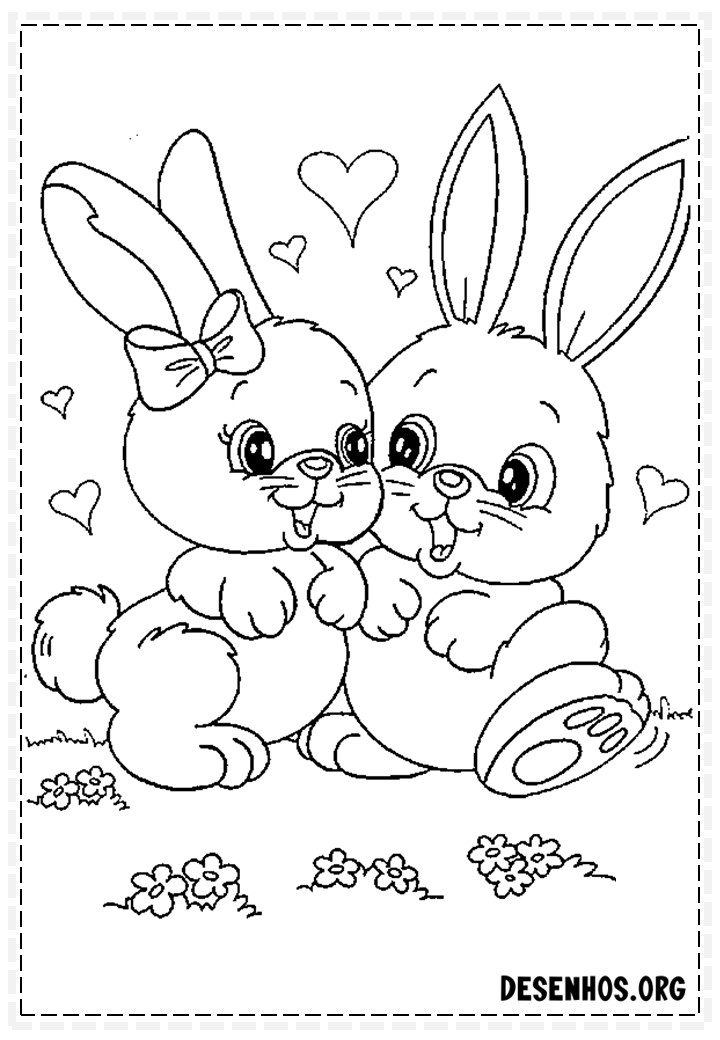 Como desenhar um coelho de Páscoa kawaii