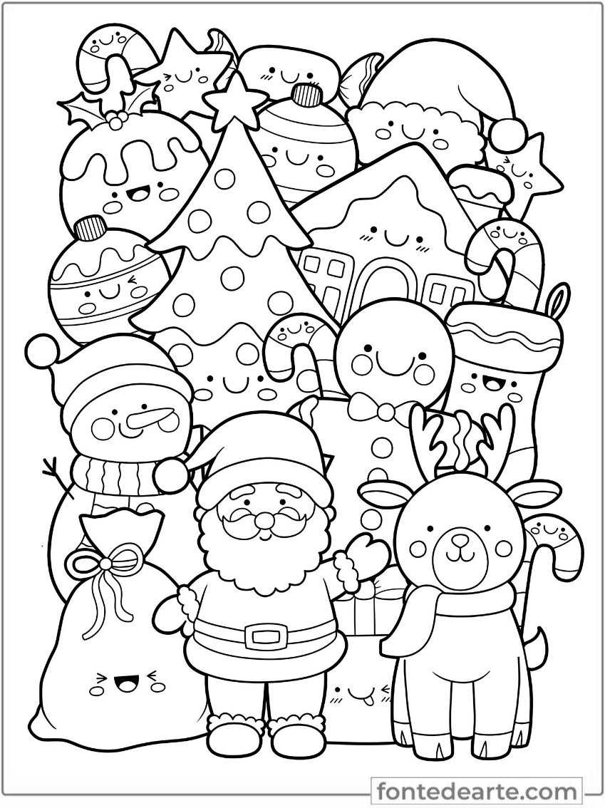 desenhos de natal para colorir
