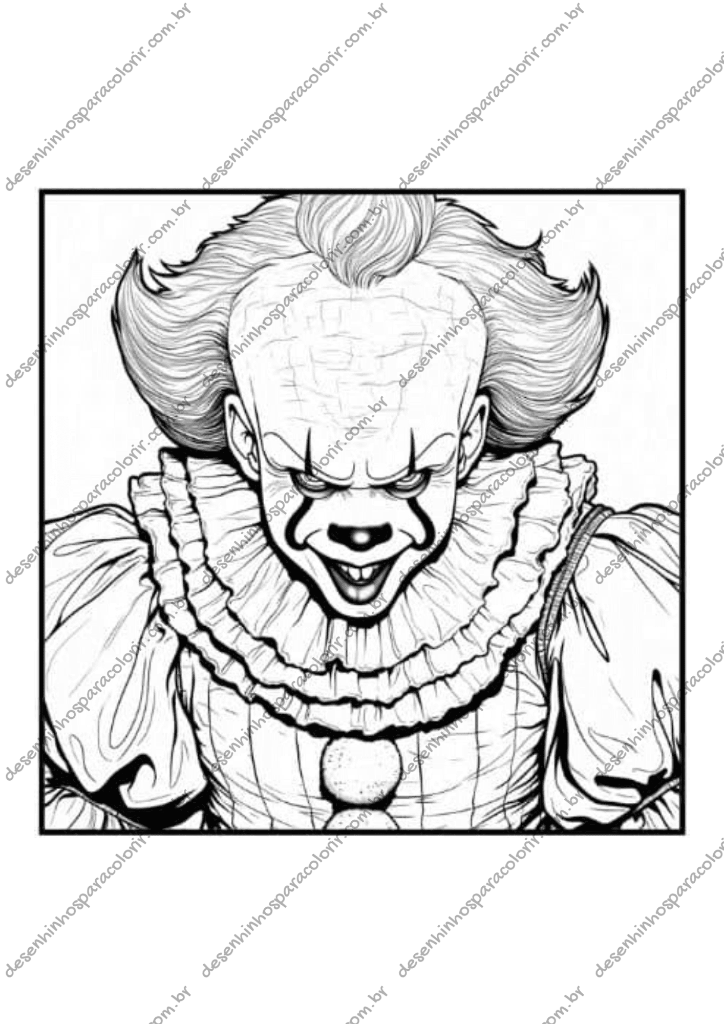 desenhos de terror para pintar
