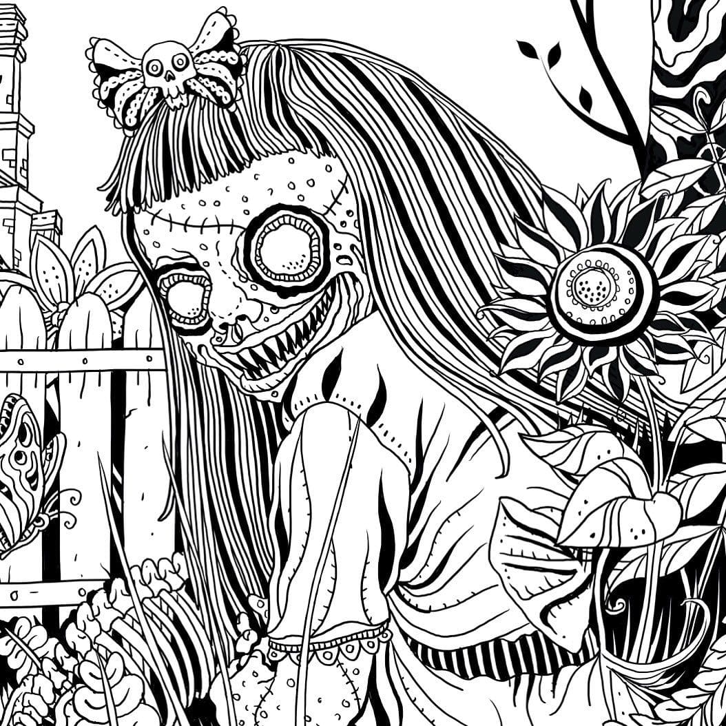 páginas para colorir de terror grátis