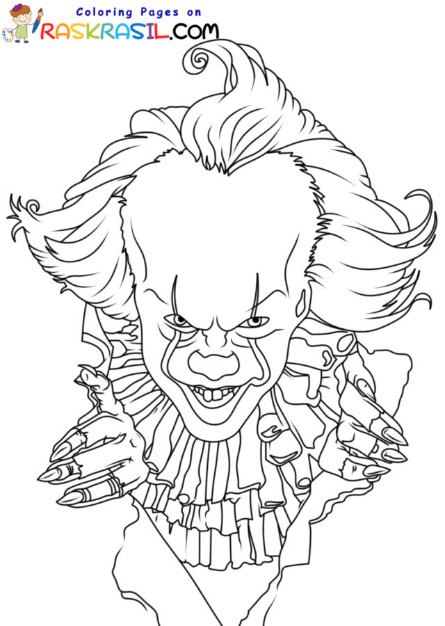 desenhos assustadores para colorir