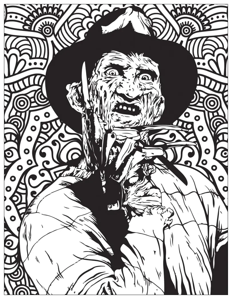 páginas para colorir de terror grátis