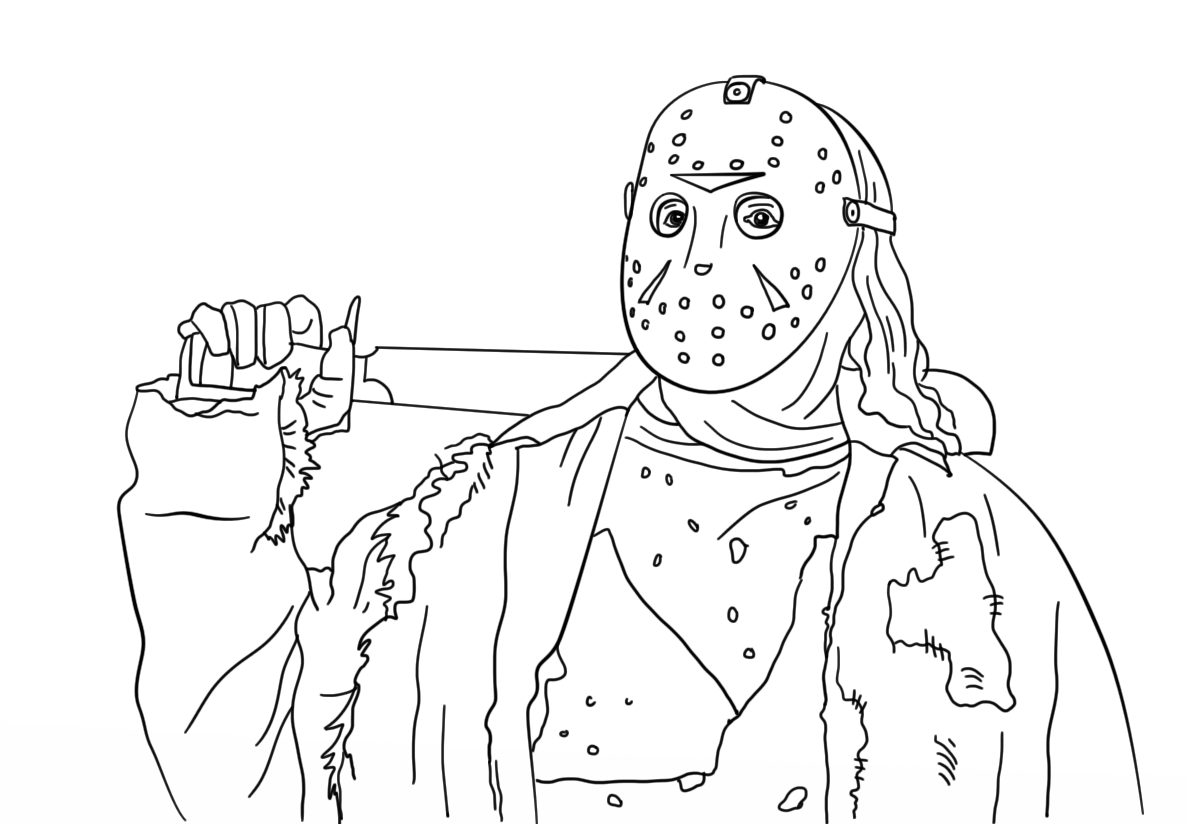 páginas para colorir de terror grátis