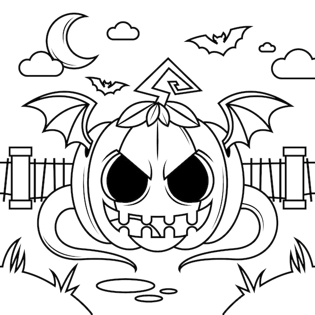 desenhos assustadores para colorir