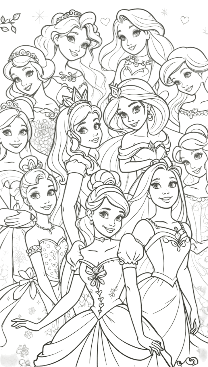 desenhos de princesas fáceis para crianças