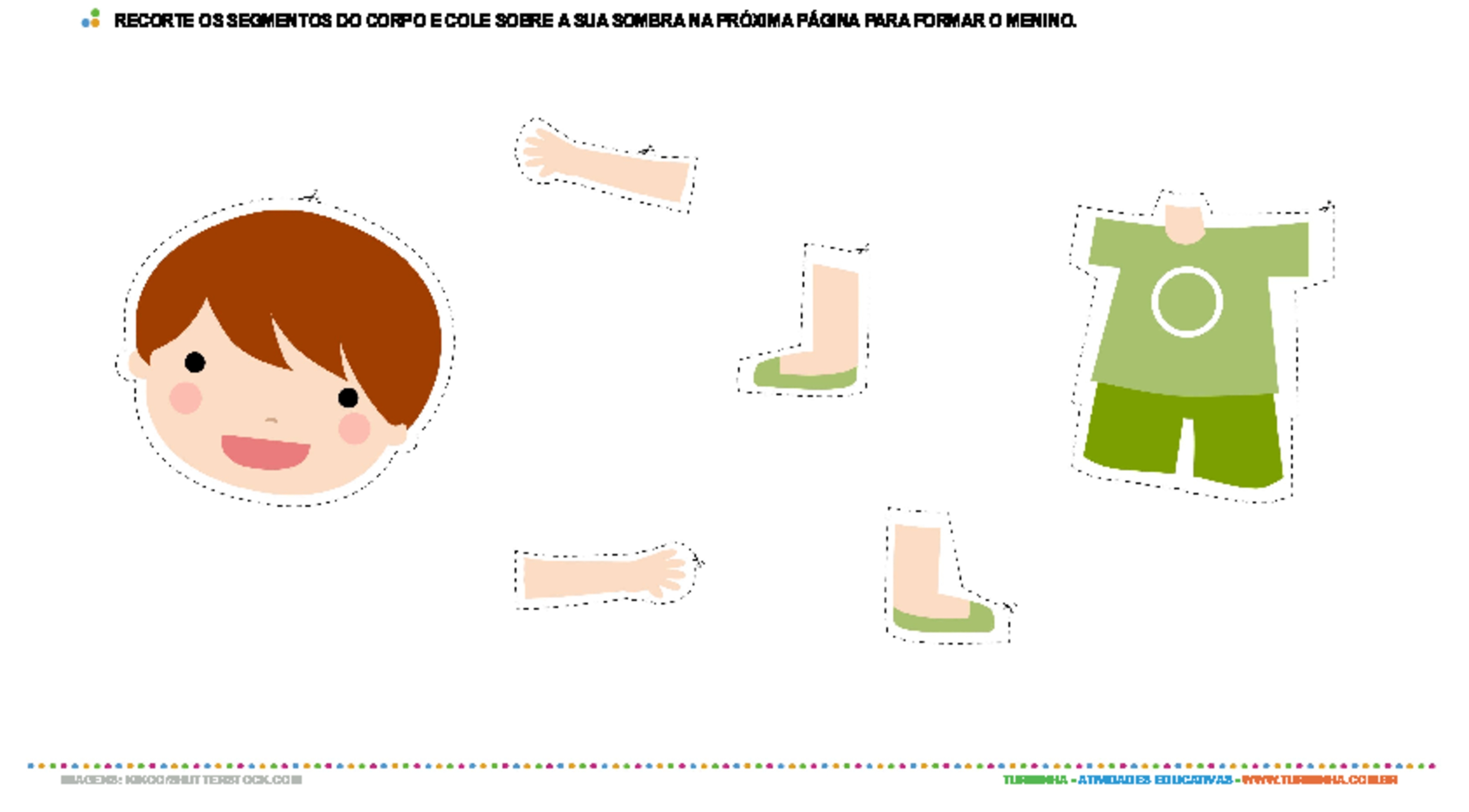 desenhos de animais para recortar e montar passo a passo