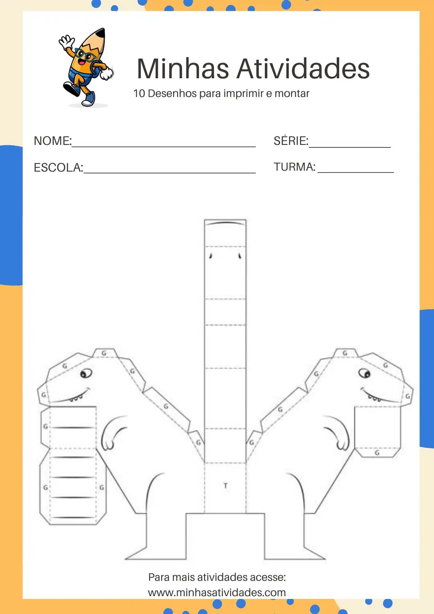 desenhos para recortar e montar