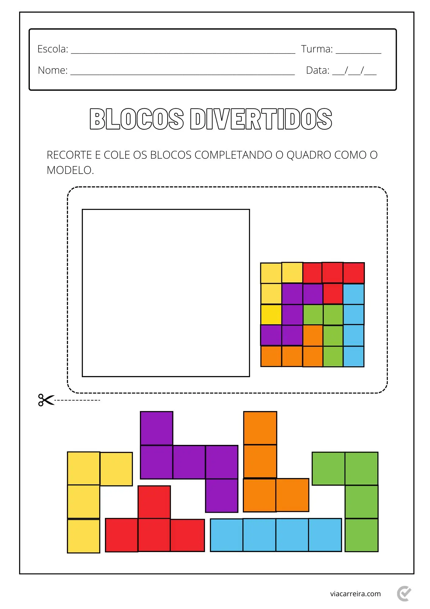 desenhos para recortar e montar vs. kits prontos