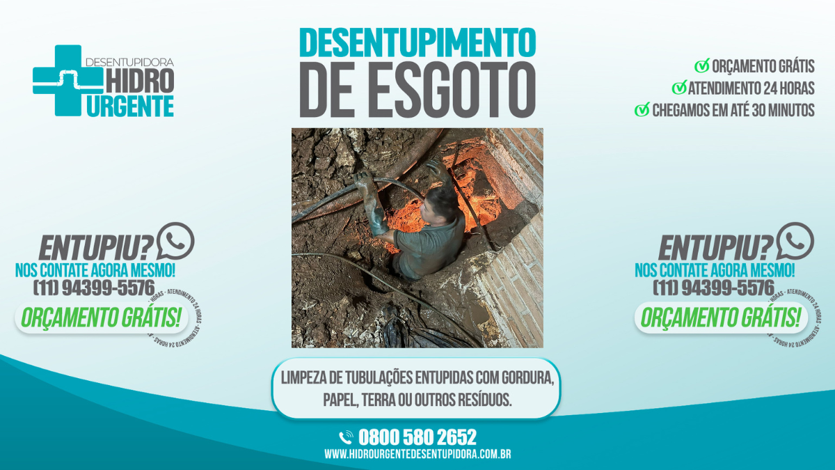 Desentupimento de esgoto preço Brasília