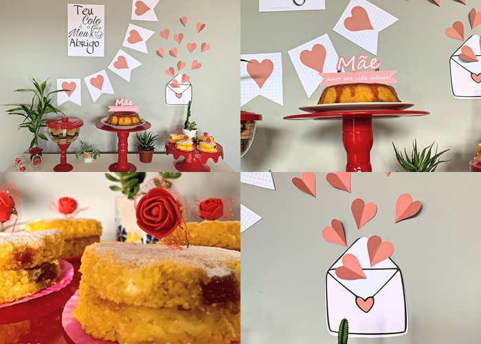 decoração dia das mães simples vs elaborada