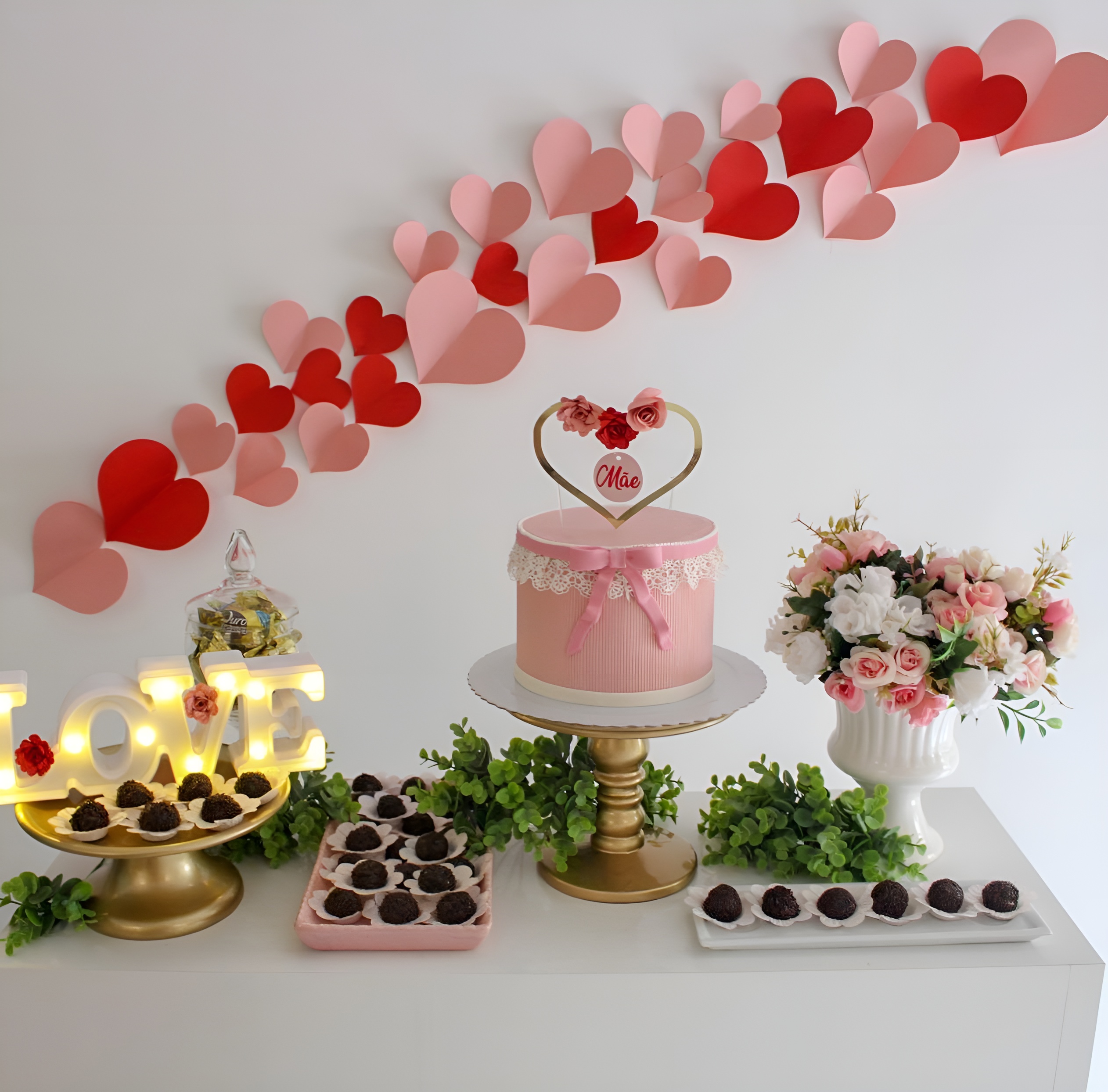 decoração dia das mães simples vs elaborada