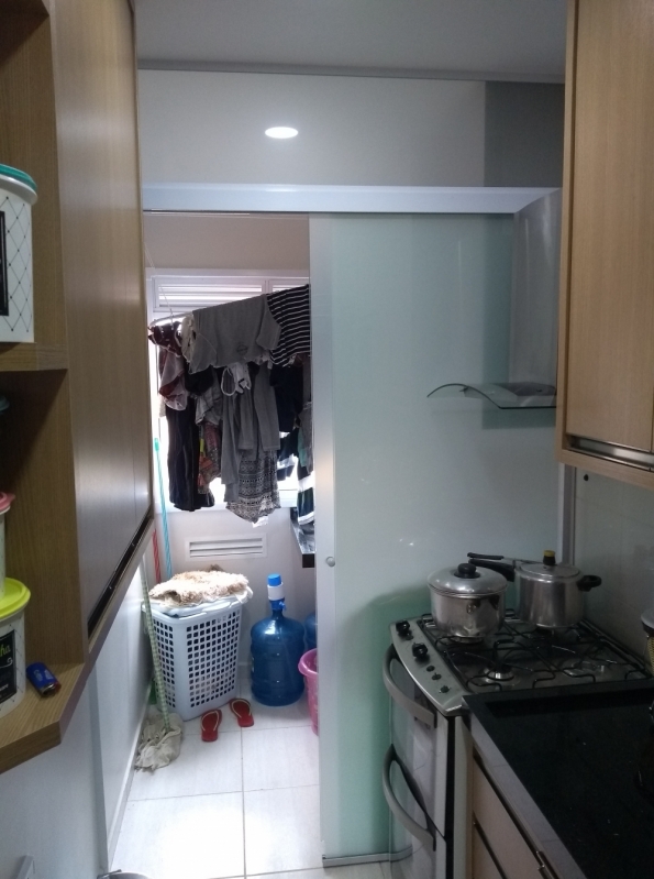 divisória cozinha lavanderia apartamento