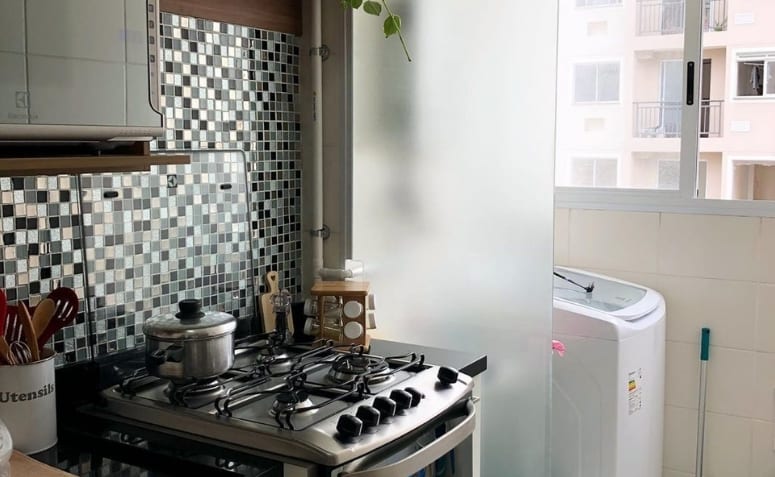 como separar cozinha e lavanderia