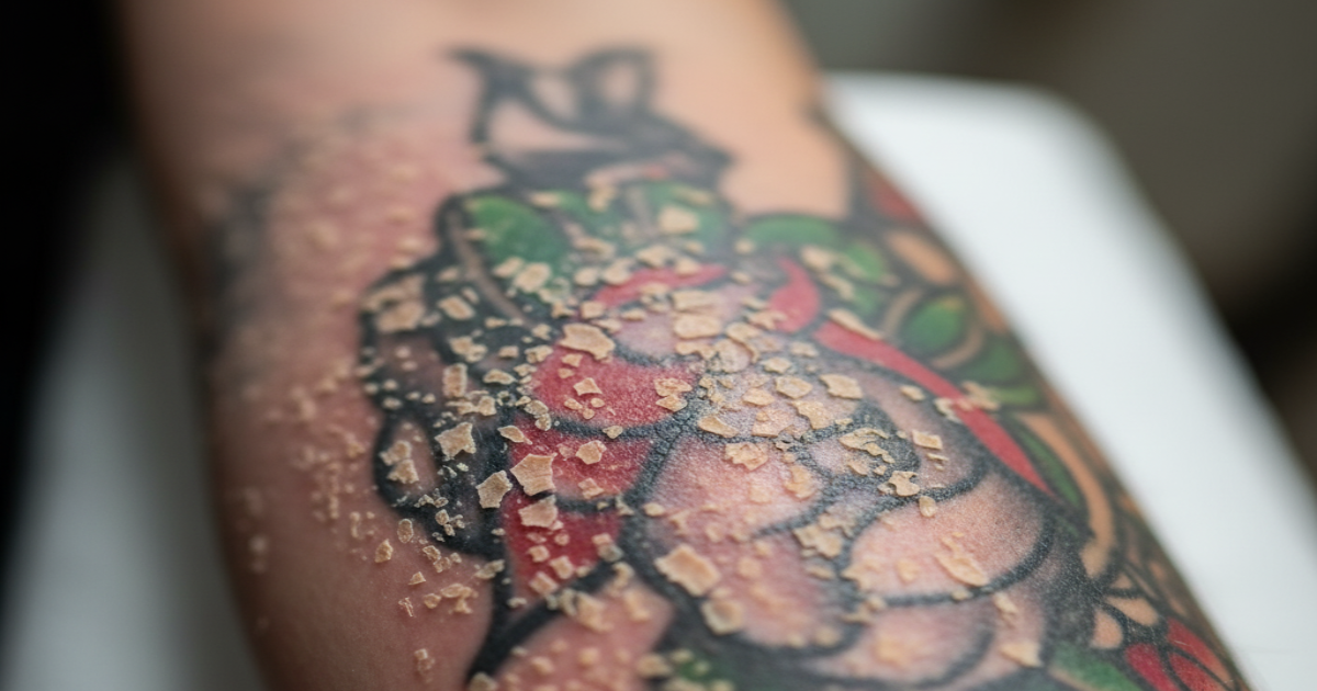 é normal tatuagem descascar