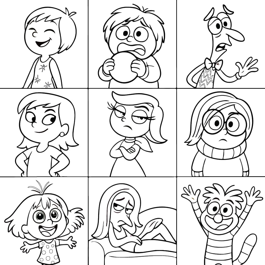 colorir expressões faciais