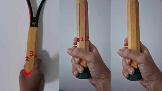 empunhaduras de tênis forehand