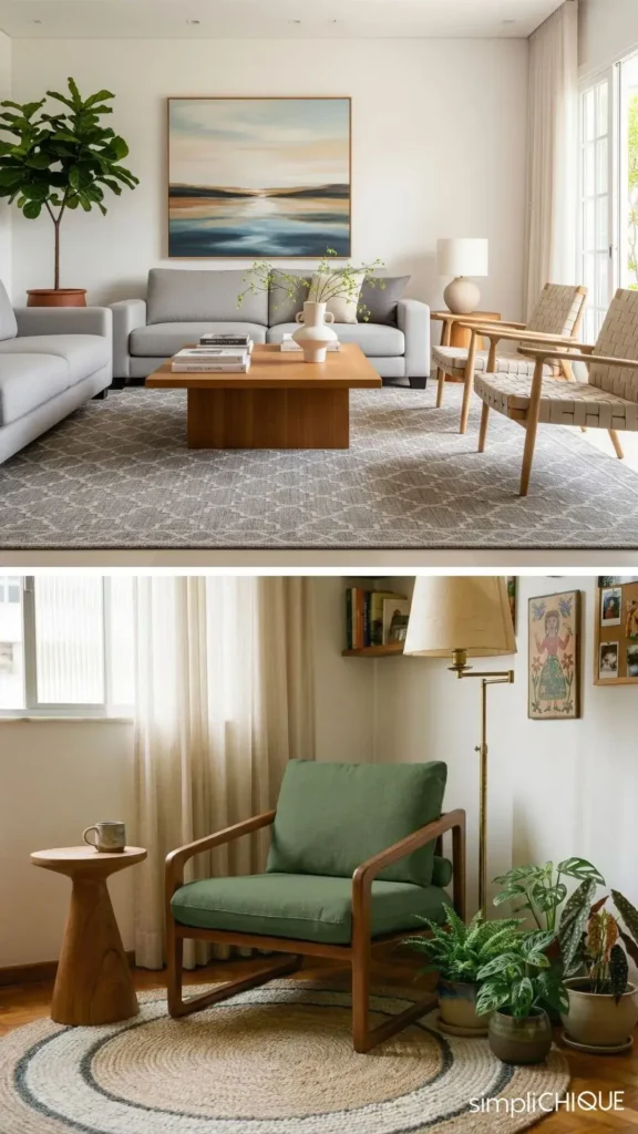 como não errar na escolha do tapete para sala pequena