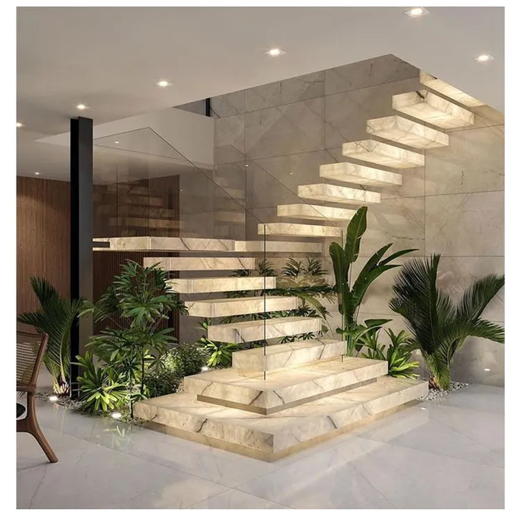 escada moderna sala de estar