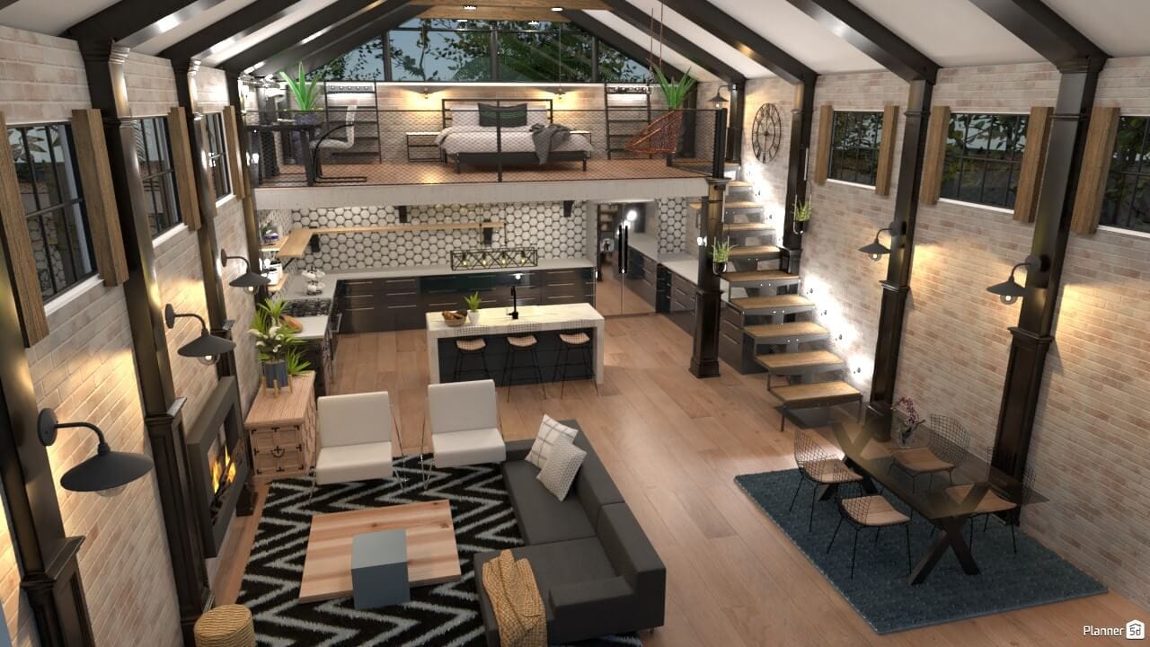 escritorio estilo industrial