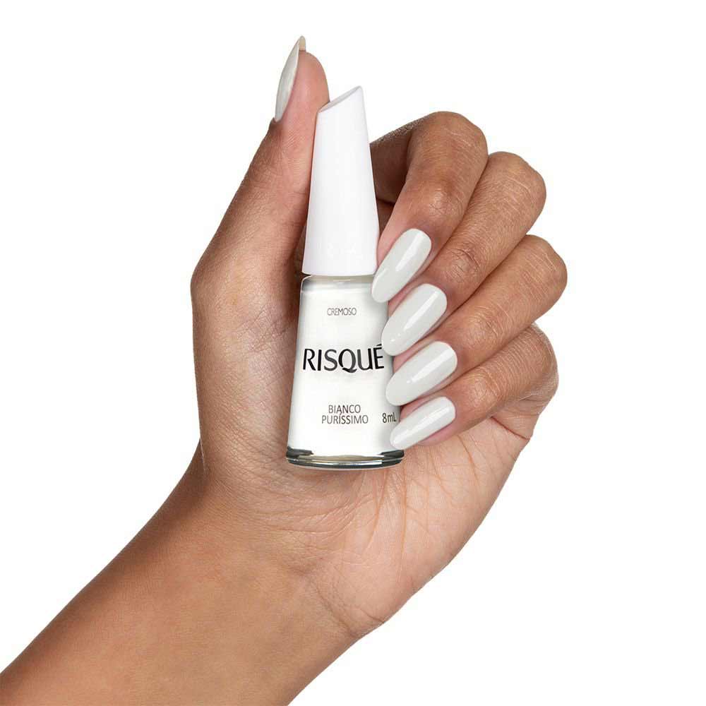 esmalte branco leitoso