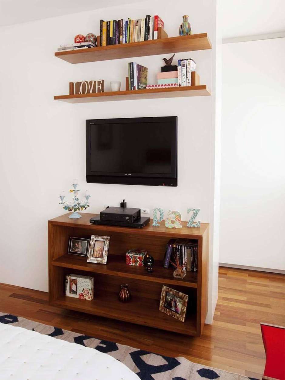 ideias de estante para sala pequena e charmosa