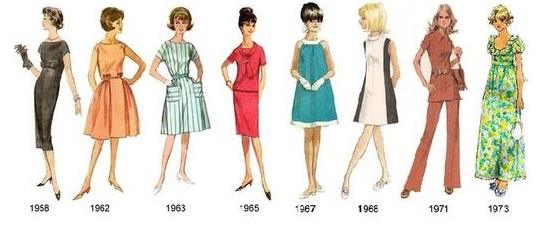 Cores e estampas vibrantes: a paleta de cores da moda anos 60