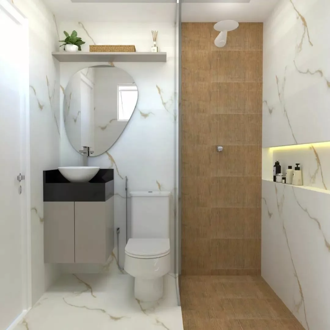 5 ideias de títulos: 1. Os 7 Estilos de Banheiro que Vão Dominar 2025. 2. Banheiro dos Sonhos: Do Minimalista ao Boho Chic. 3. Tendências de Banheiro: Cores