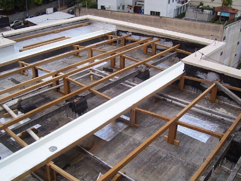 estrutura para telhado de fibrocimento