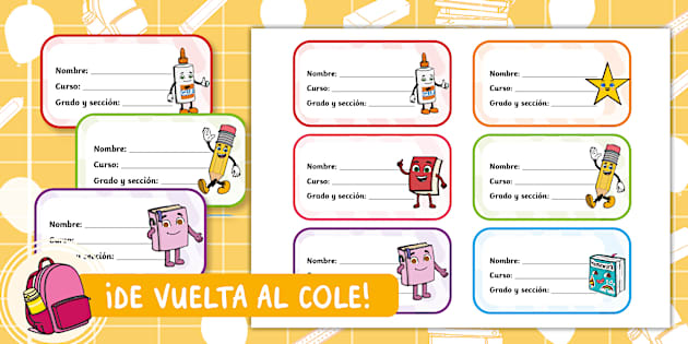 etiquetas escolares personalizadas