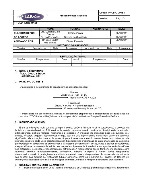 5 ideias de títulos:
1. Ácido Úrico: Entenda os Sintomas e a Importância do Exame.
2. Gota e Cálculos Renais: Como o Exame de Ácido Úrico Ajuda no Diagnóstico.
3. Preparo para o Exame de Ácido Úrico: Jejum e Coleta Explicados.
4. Valores de Referência do Ácido Úrico: O Que Significa Estar Acima ou Abaixo?
5. Ácido Úrico na Gravidez: Rastreamento de Pré-eclâmpsia.