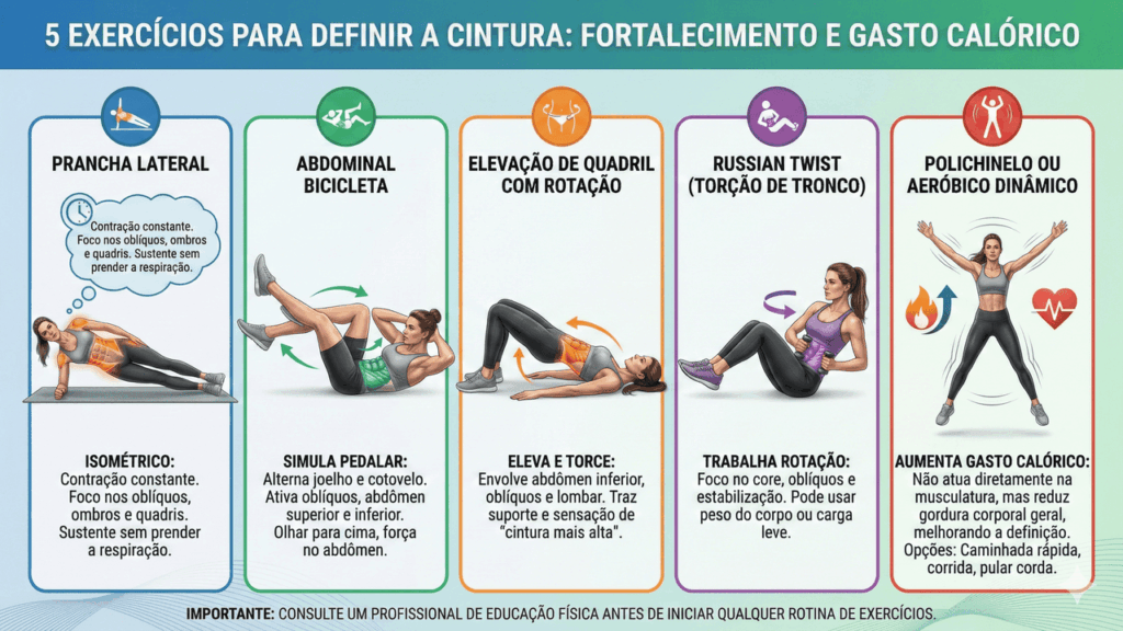 exercicios para afinar cintura