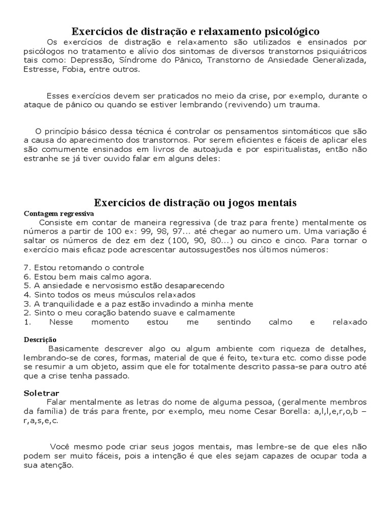 técnicas de relaxamento e ansiedade