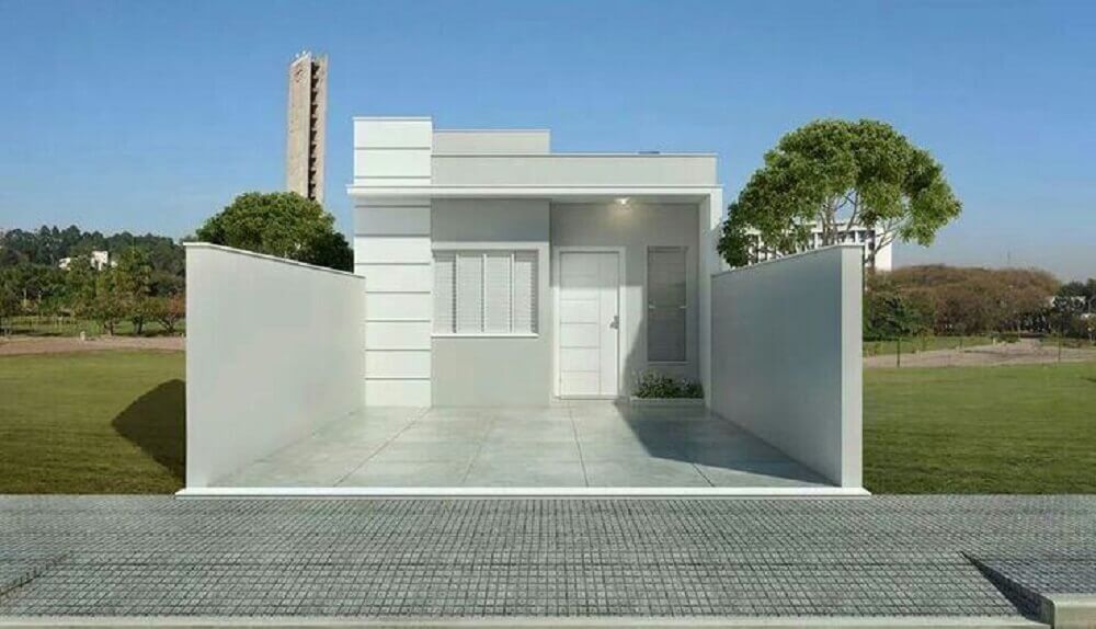 fachada de casa simples moderna