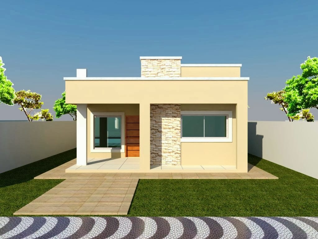 fachada de casa simples e barata