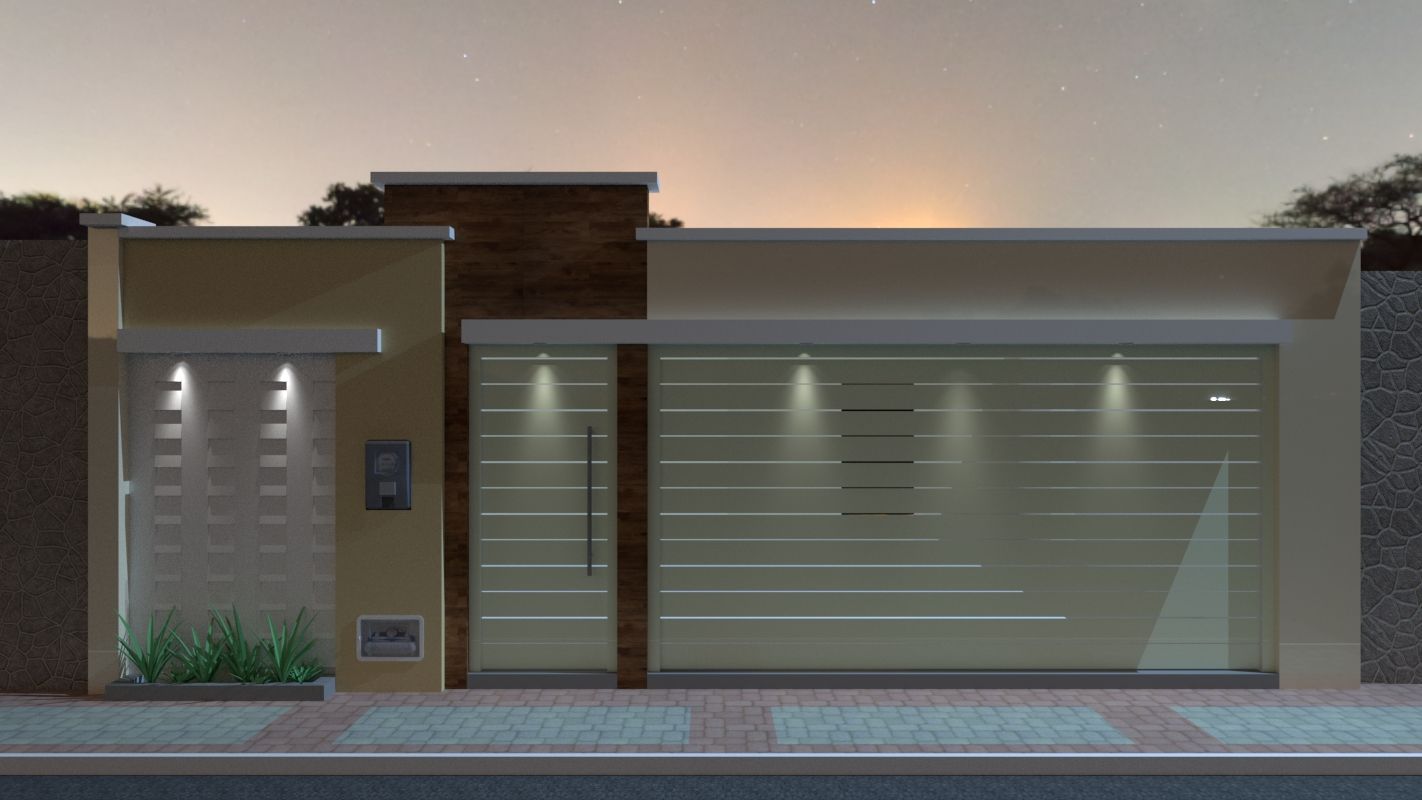 fachada de casa simples com portao
