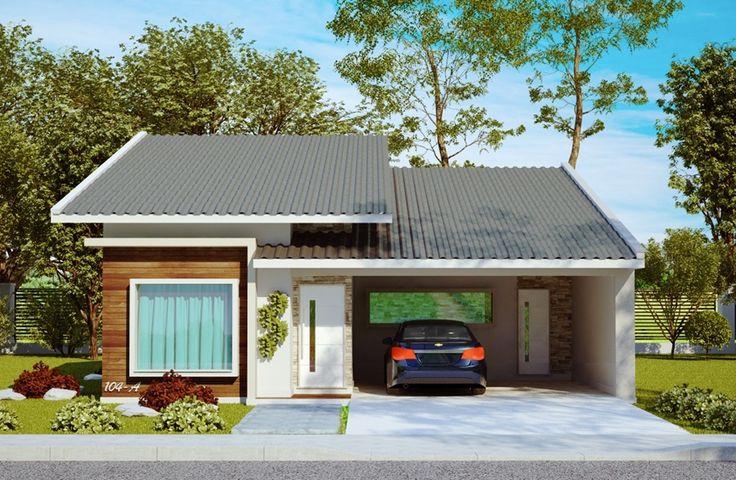 fachadas de casas térreas simples
