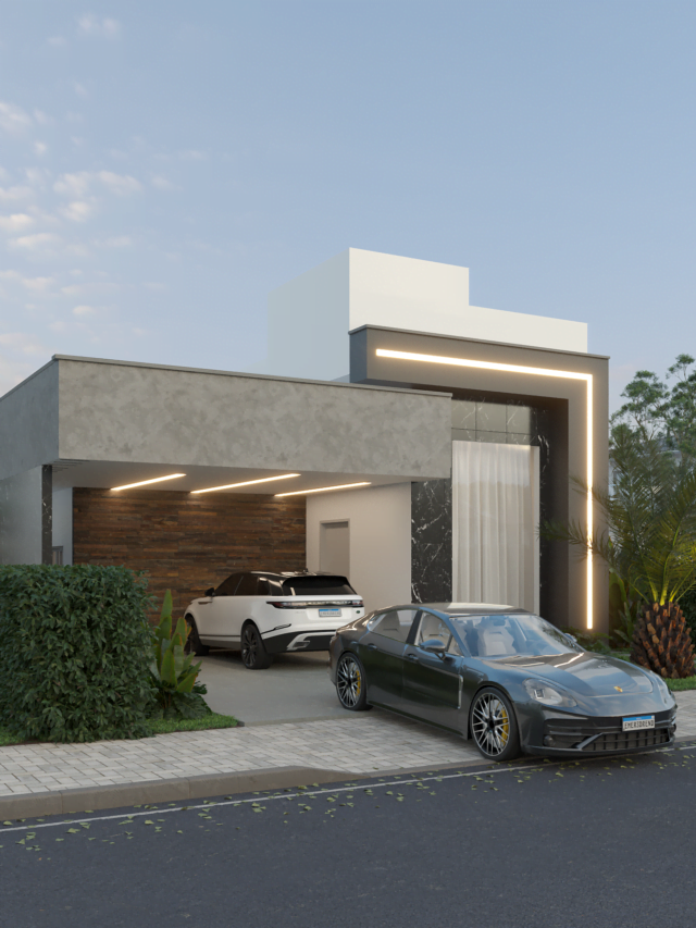 fachadas de casas com platibanda