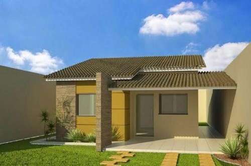 fachadas de casas com varanda simples