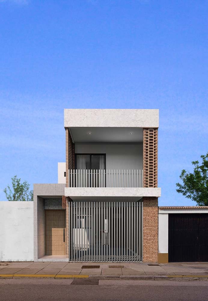 fachadas de casas com platibanda