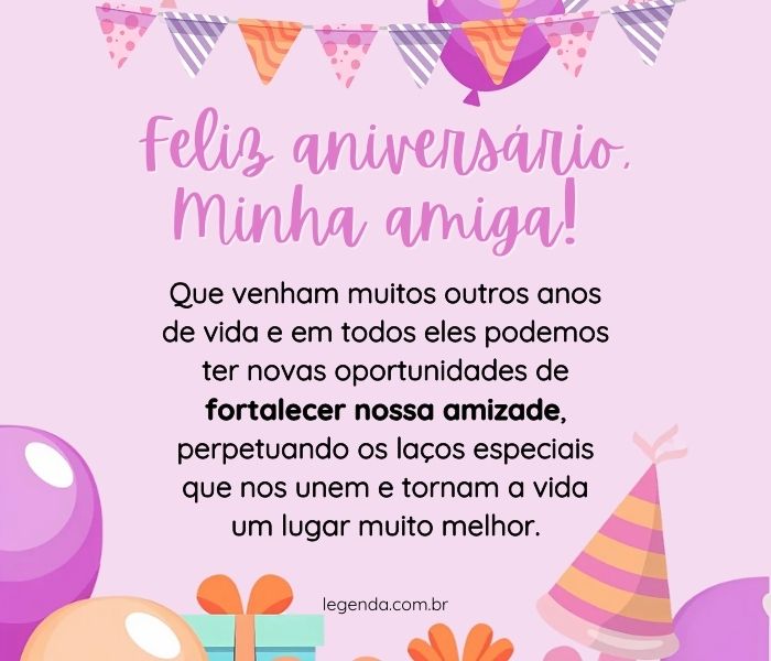 feliz aniversário amiga