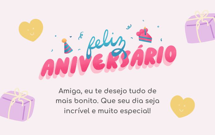 feliz aniversário amiga