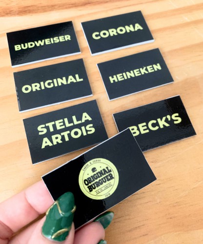 fichas de cerveja à prova d