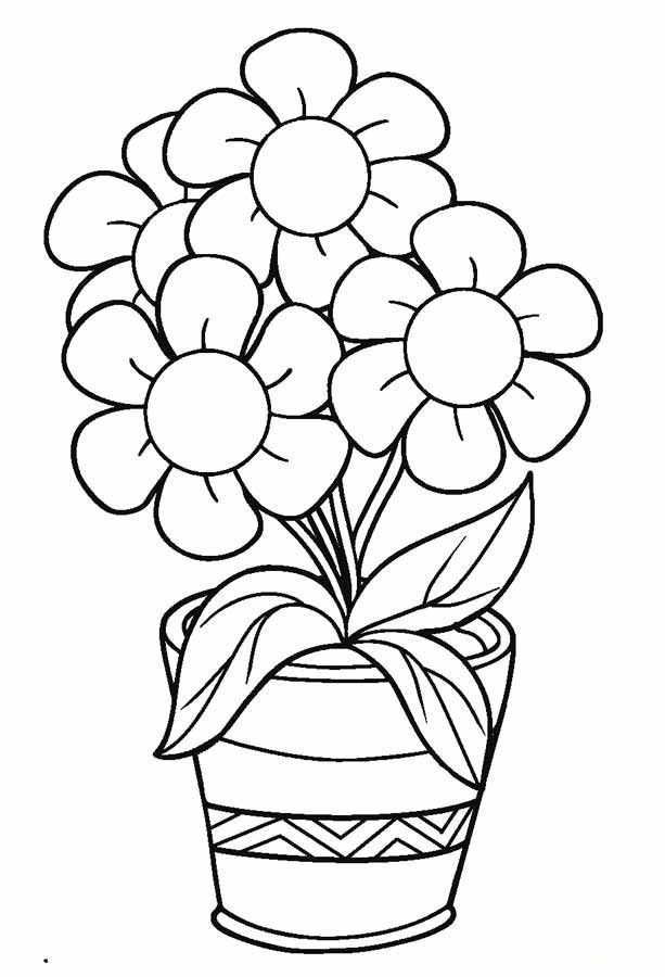 desenhos de flores fáceis para colorir