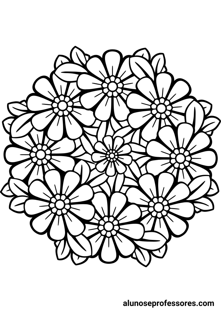 flores para colorir simples