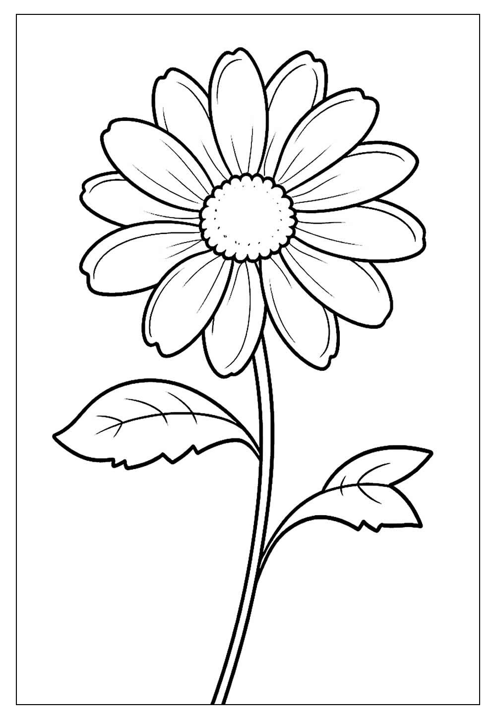 flores para colorir realistas