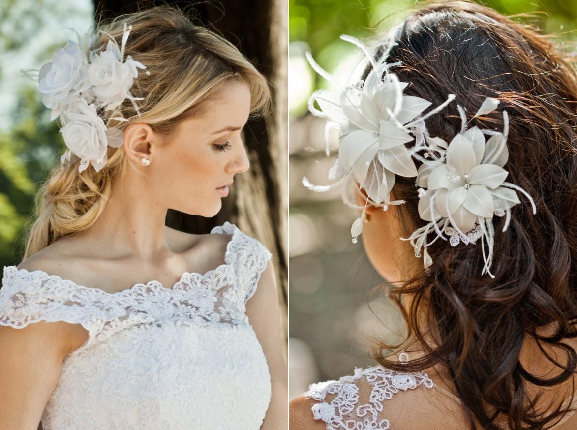 flores para cabelo de noiva