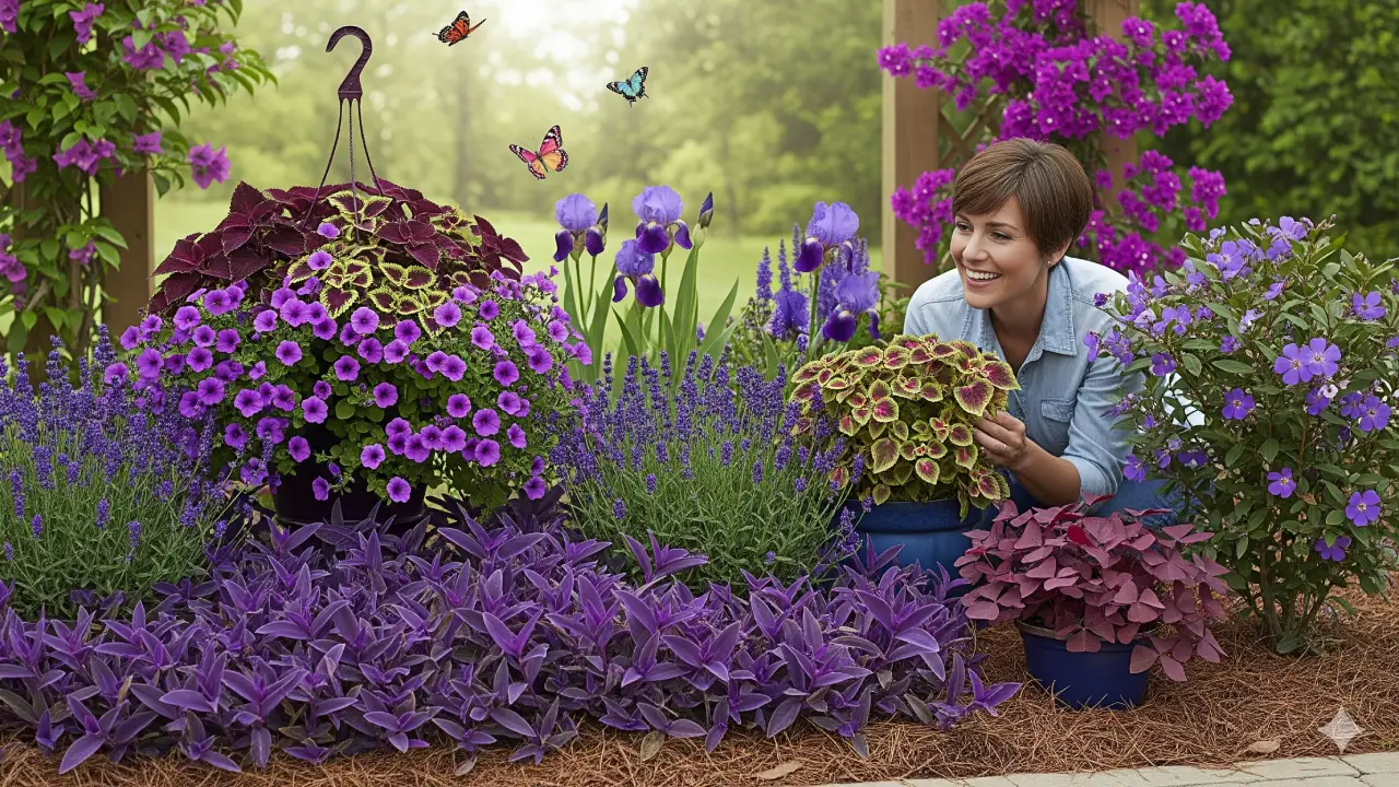 melhores flores roxas para jardim ensolarado