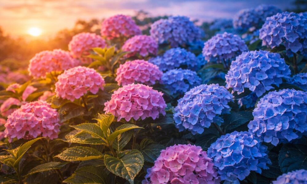 como cuidar de hortênsia roxa no jardim