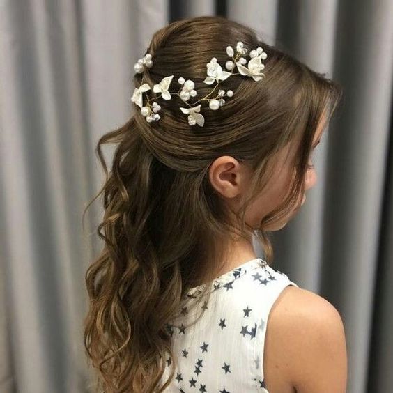 penteado infantil com glitter