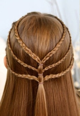 penteado infantil com fita